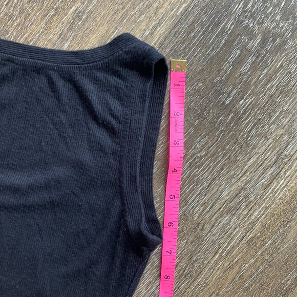Royal Underground XS Ribbed Black Tank Top - Picture 7 of 10